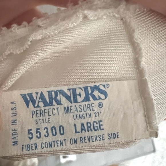 Vintage Warners perfect measure white nylon half slip Womens size large - Picture 5 of 6